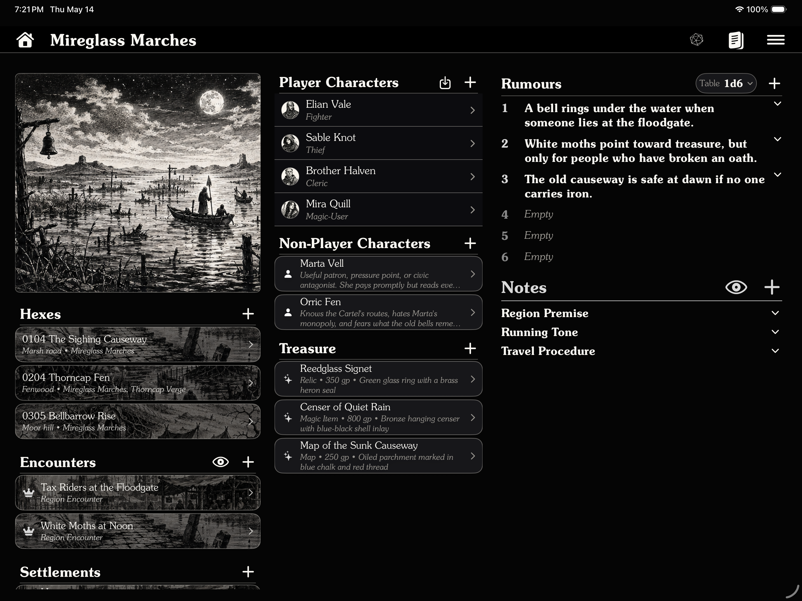 iPad region dashboard